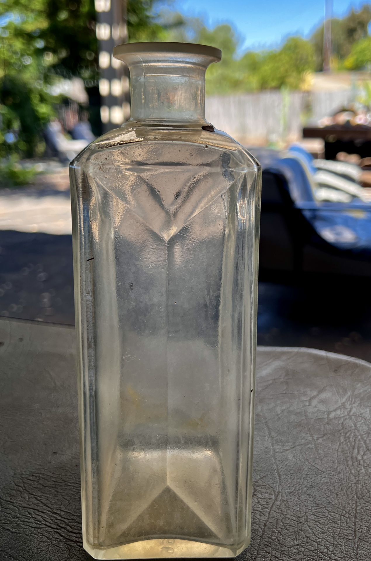 Vintag Clear Glass Bottle