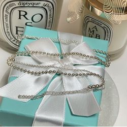 Tiffany & Co. Return To Tiffany Beaded Necklace in Sterling Silver NEW $375
