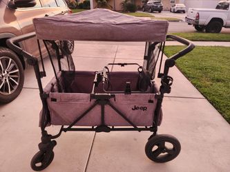 Jeep Wrangler Stroller Wagon with Included Car Seat Adapter by Delta  Children - Gray for Sale in Buena Park, CA - OfferUp