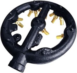 Natural Gas Jet Burner 23 Tips for Wok Range,Stir Fry,Grilling,Cast Iron Body Round Nozzle #3034X T5