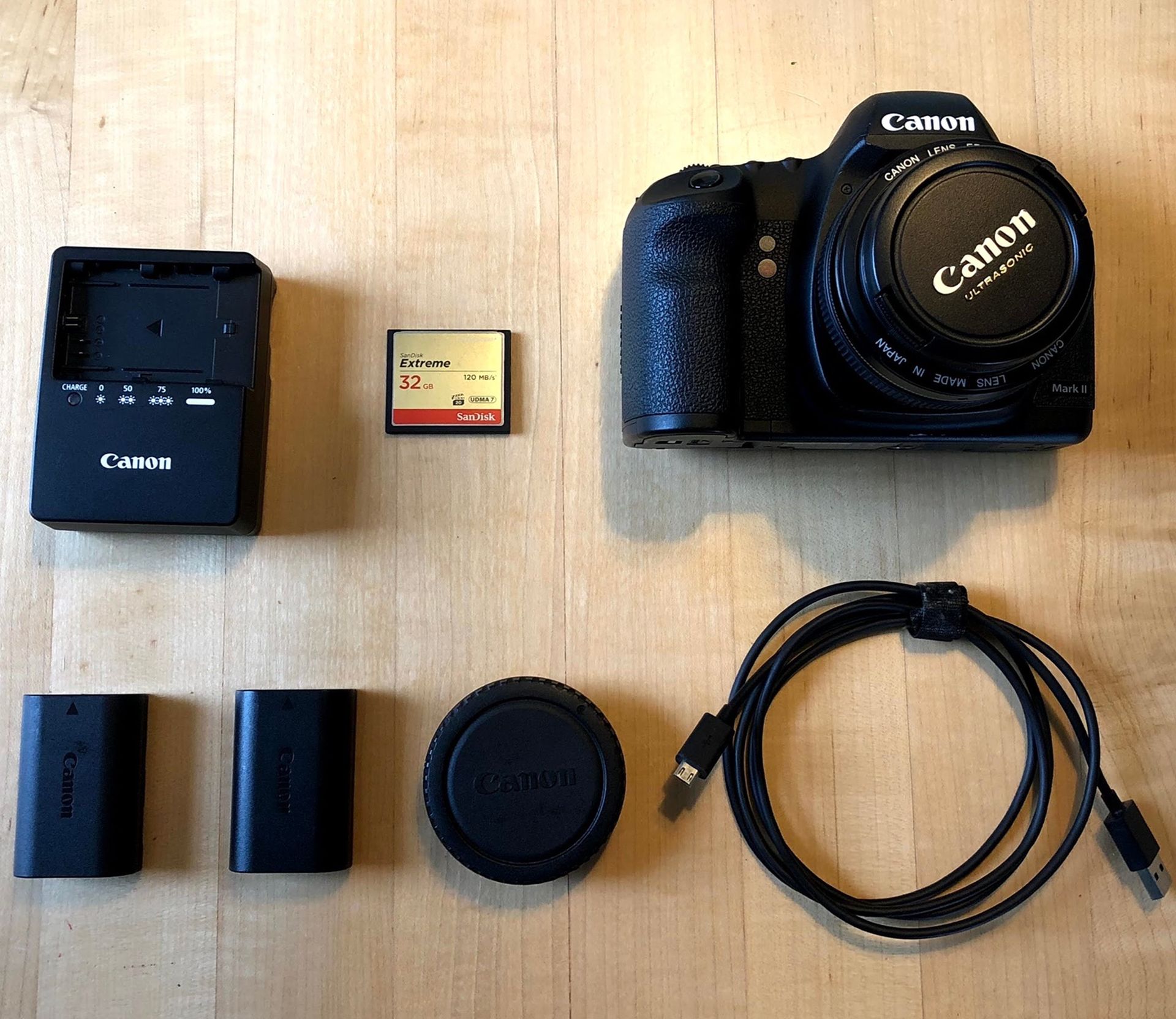 Canon 5d MkII With 50mm Prime Lens And Extras