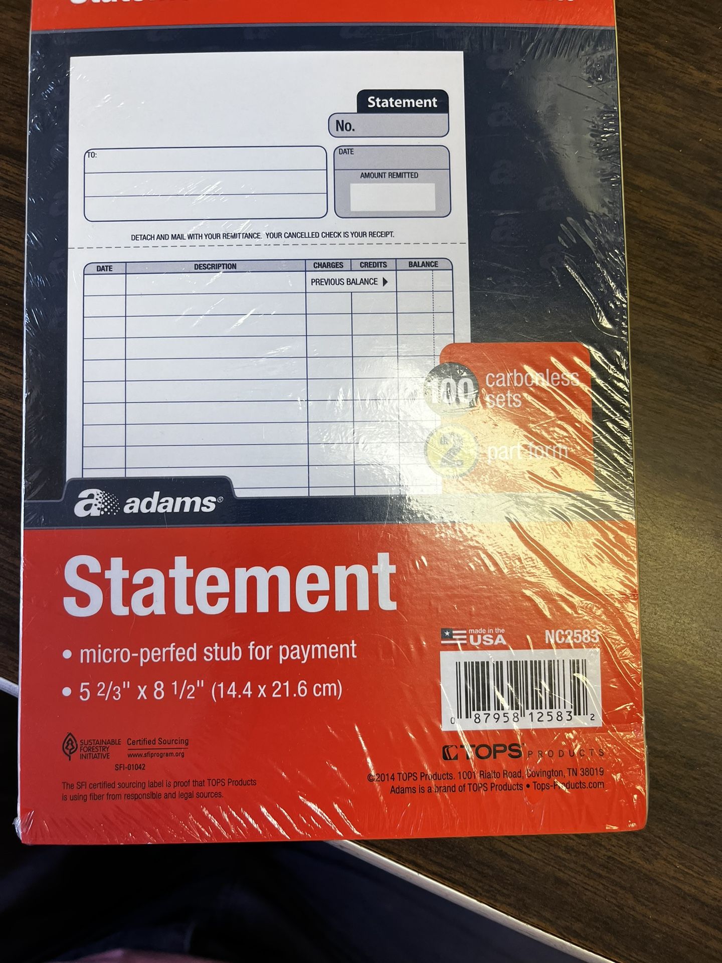 Statement Micro- Preferred Stub For Payment