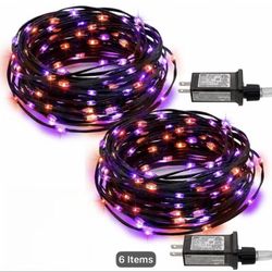 LED Holiday String Lights, Halloween & Christmas Decor Lights, 8 Lighting Modes with Timer Function, LED Fairy Lights for Indoor Christmas Tree, Bedro