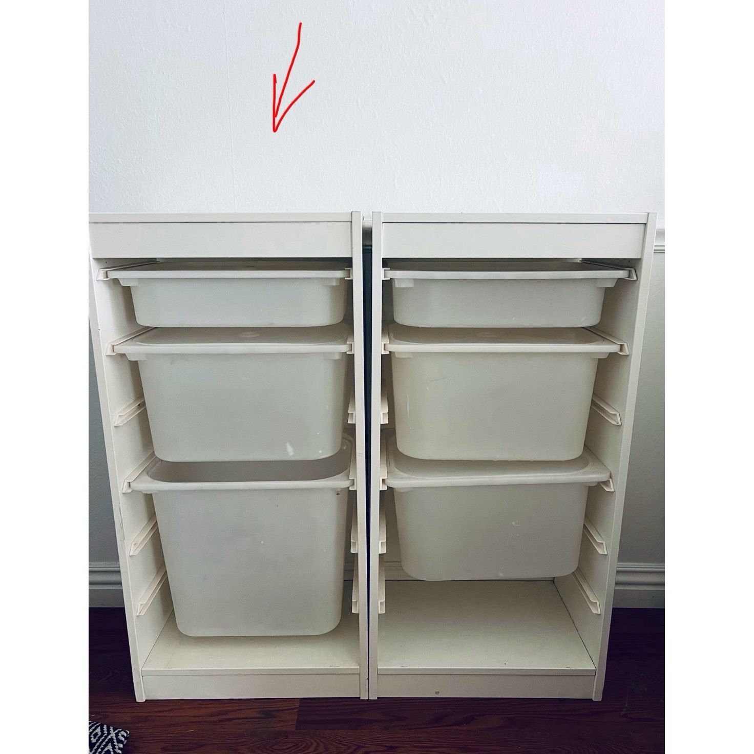 IKEA white Storage Shelves
