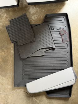 OEM Subaru WRX All weather Floor Mats + Trunk Cargo Tray + Brand New OEM Sunshade