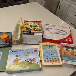 Toy STEM race track building alphabet creative bundle