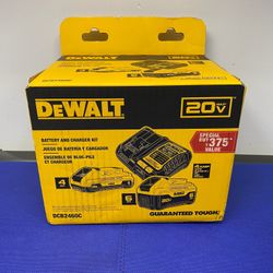 DEWALT DCB2460C 20V MAX Lithium-Ion 6.0Ah and 4.0Ah Battery and Charger Starter Kit