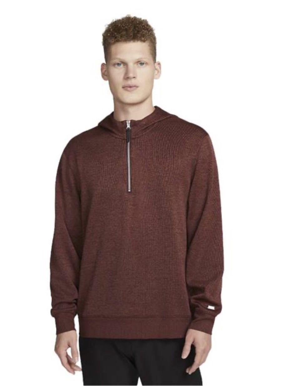 Nike Players Golf Hoodie 1/4 Zip Burgundy
