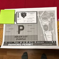 Chicago Bears Parking Pass 