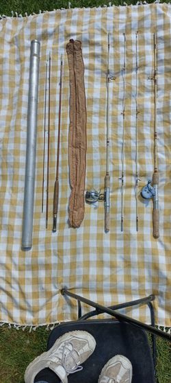 Vintage fishing poles
