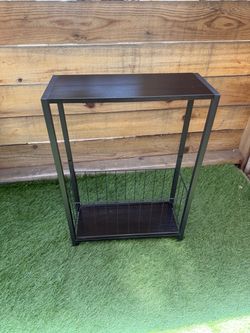 Black Bedside / Couch Side Table with Storage
