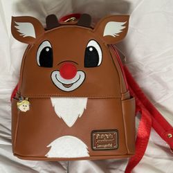 Rudolph The Red Nose Reindeer Light Up Loungefly Minibackpack NWT