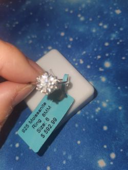 New Engagement Promise SS 925 Moissanite Ring 1.85ctw VVSD Sz 6