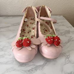 Pink Strawberry Dress Heels 