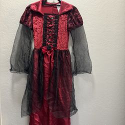Girl Vampire Black and Red Dress Costume Large