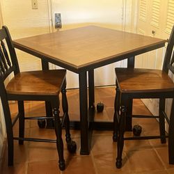 Counter height square table w 2 chairs