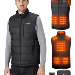 Heated Vest for Men with 16000mAh 7.4V Battery Pack Included，Warming Men's Heated Vest Electric Heating Vest Rechargeable