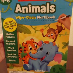 Scholastic Animals Wipe Clean Workbook