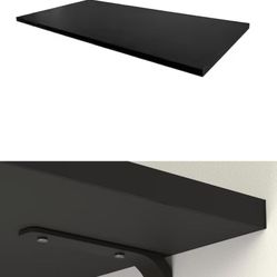 Black Shelves With Decorative Brackets $45