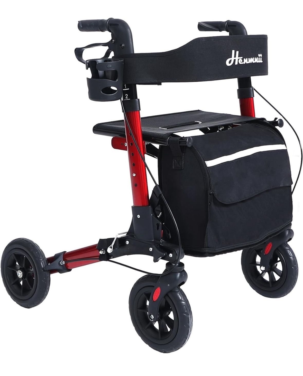 Rollator Walker for Seniors and Adults, All Terrain Walker with seat, Lightweight Foldable Aluminum Rolling Walkers.