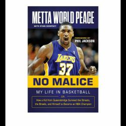 NEW Metta Word Peace Hardcover Book, NO MALICE, My Life In Basketball.  Autographed!!  Please see all pictures for full description.  I bundle so plea