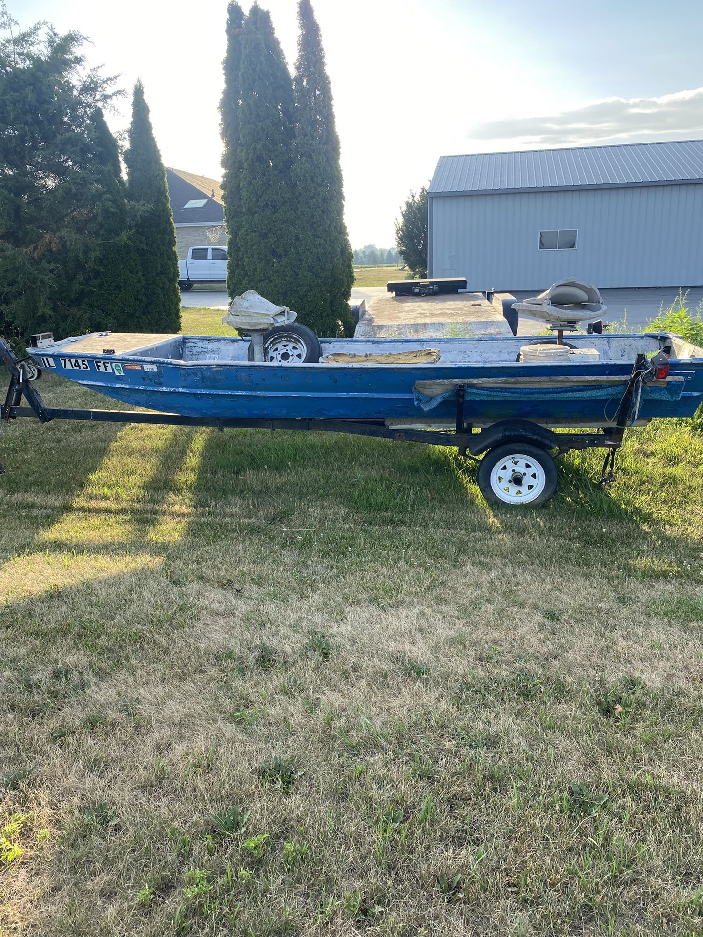 14 Foot Jon Boat And Trailer