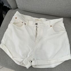 Women’s Levis Denim White Shorts