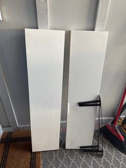 FREE: Two White IKEA Floating Shelves and Hardware