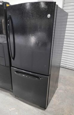 GE Bottom Freezer Black Refrigerator
