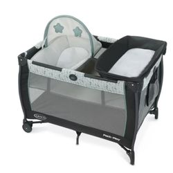 Graco pack and play care suite with extra memory foam pad and two sheets