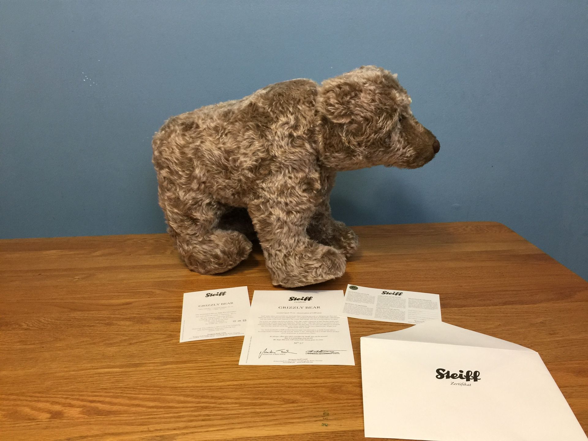 Steiff Limited Edition Grizzly Bear 19" x 12" (retired, one of 1,000 made)