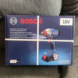 Bosch Brushless 1/2” Impact Wrench Combo Kit Brand New 
