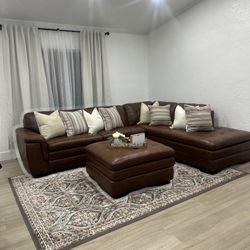 Leather Sectional 