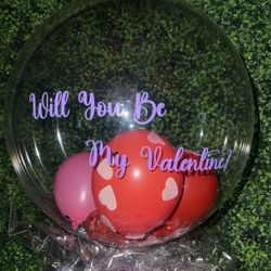 Valentine’s Day balloon Arrangement Basket