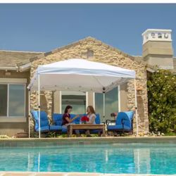 Everbilt 10 ft. x 10 ft. Commercial Instant Canopy-Pop Up Tent with Wall Panel White