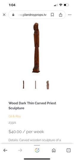 Wood Dark Priest Sculpture