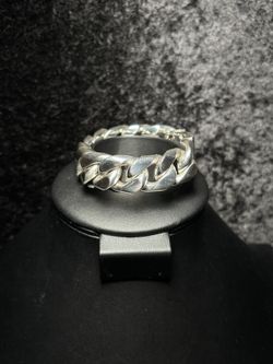 MASSIVE 182g Heavy 925 Mexican Silver 18mm Cuban Link Bracelet - 9 Inch