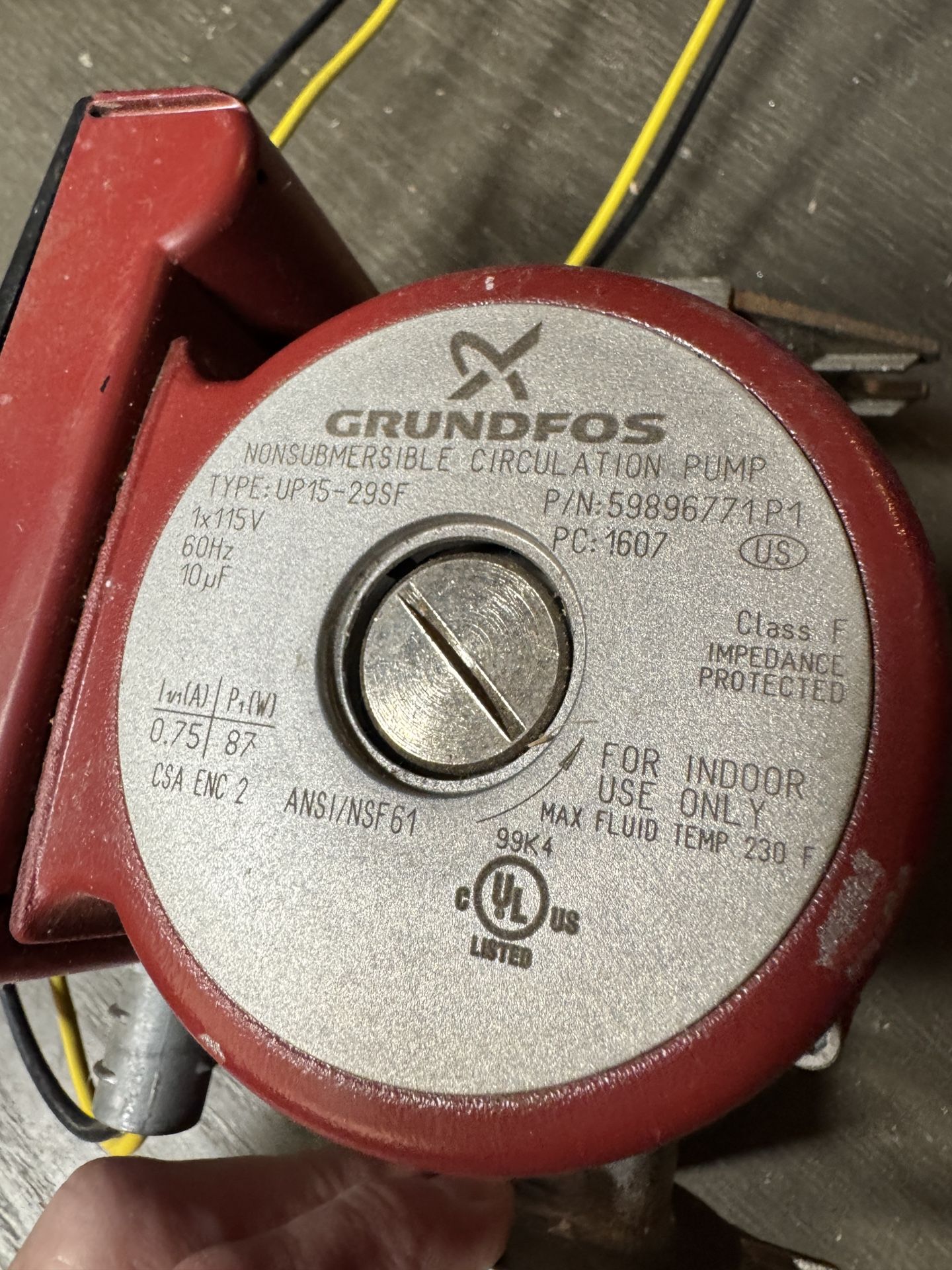 Grundfos UP15 29SF 1/12 HP 115 Volt Stainless Steel Speed