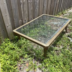Large Heavy Duty- Metal & Glass Center Table