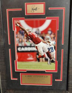 Larry Fitzgerald Autographed Plaque