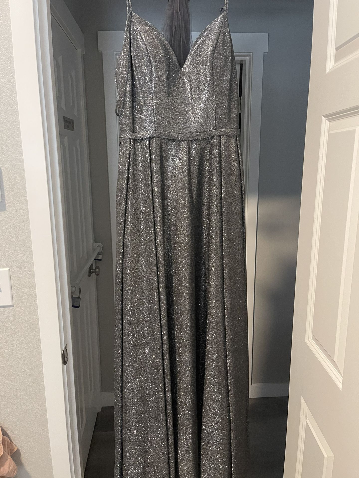 Charcoal Grey Prom Dress