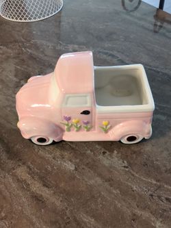 Pink truck Vase / Planter