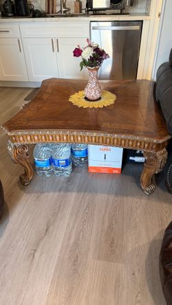 Vintage solid wood coffee table