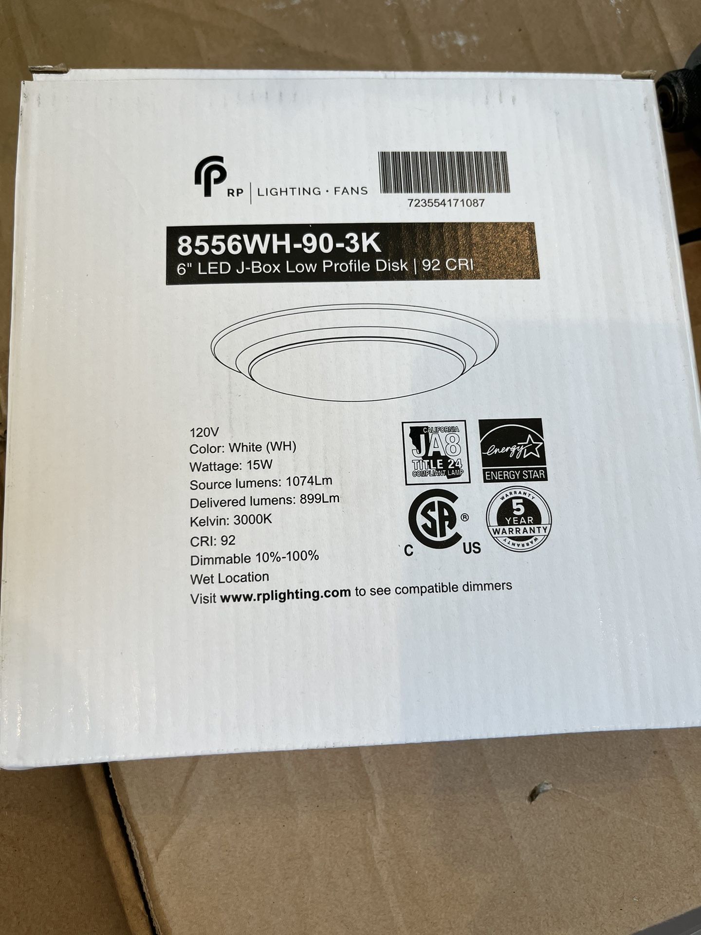 6’’ LED Low Profile DIMMABLE Fixture