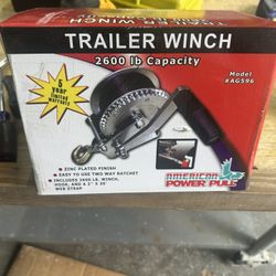 Boat Winch. 2600lb 30’ Strap, Hook