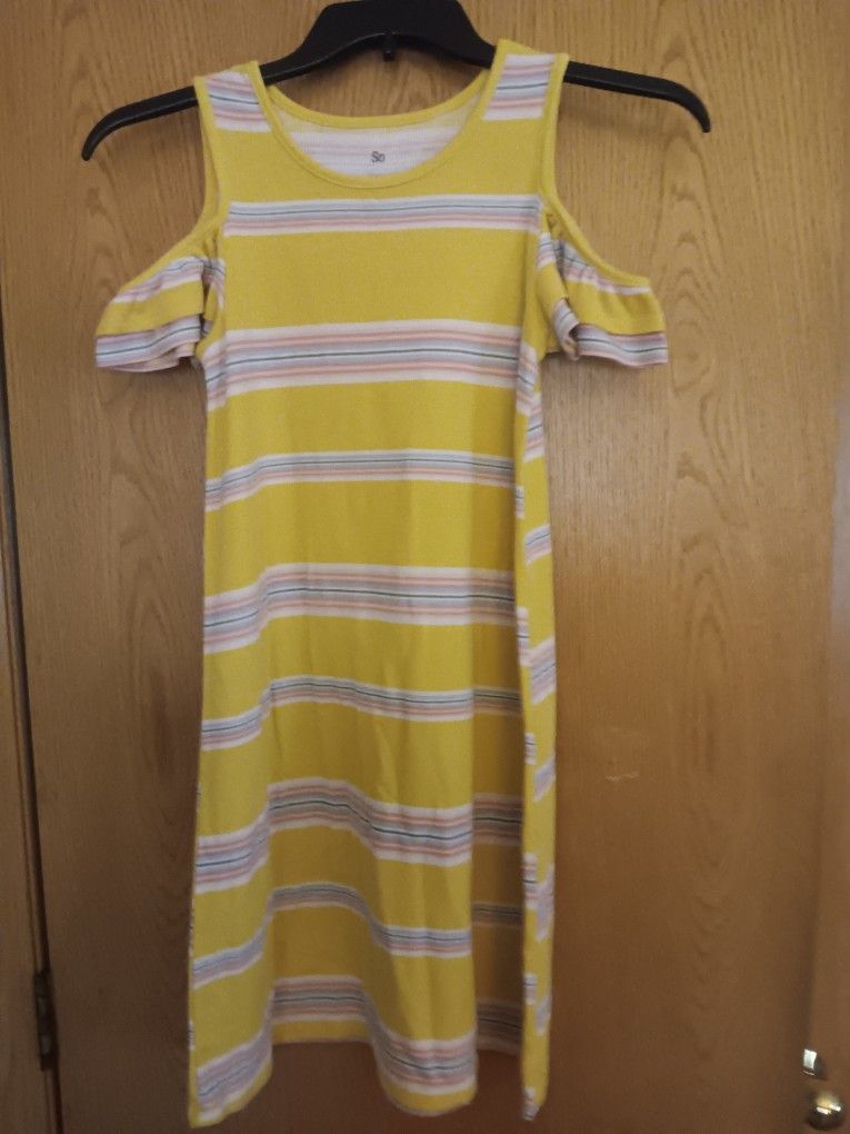 Women's Size XL, SO Yellow Stripe Dress