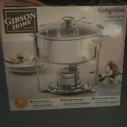 Brand New Gibson Home Langston Chafing Dish Buffet Server Set Stainless Steel