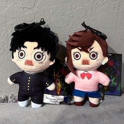 New With Tags Dandadan Plush Chibi Keychain Momo Okarun Round 1 Exclusive Toy