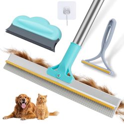 ☘️ Pet Hair Gone in Seconds! 🐶🐱 3-Pack Carpet Rake – Removes Deep Hair from Rugs, Couch & Floors (54” Adjustable Handle)