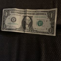 One dollar bill